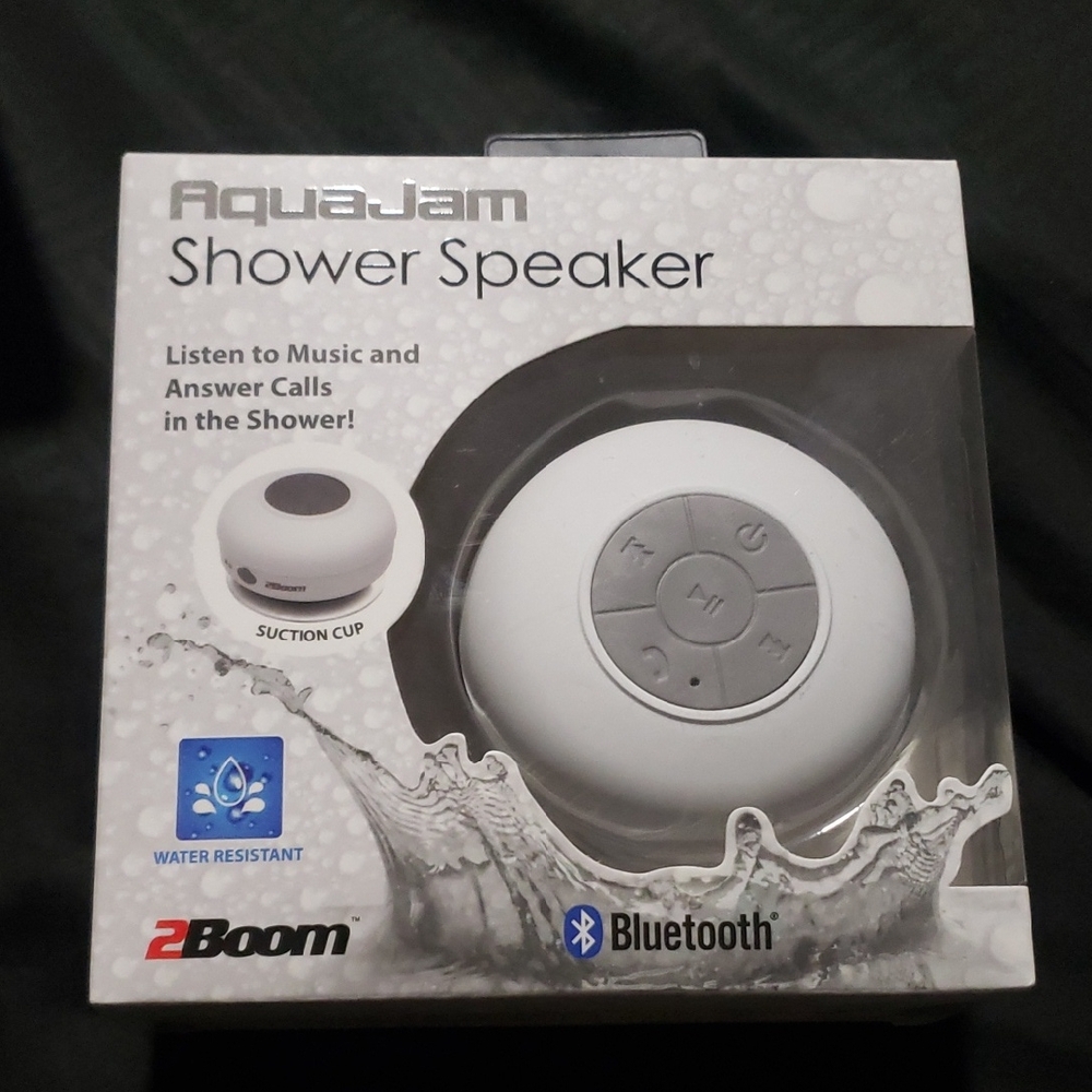 2Boom AquaJam Shower Speaker Bluetooth Water Resistant New In Box White